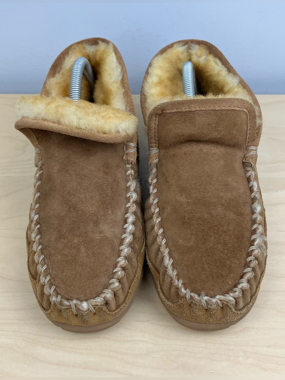 L.L. Bean Men’s Size 7.0 Wicked Good Bootie Slipper Moccasins Brown Suede Lined - Picture 4 of 10
